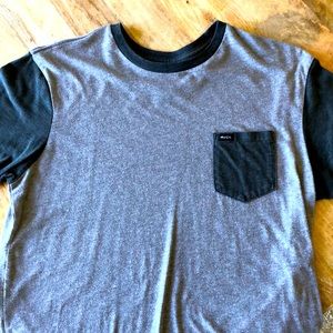 RVCA Mens Short Sleeve Tee W/ Front Pocket.